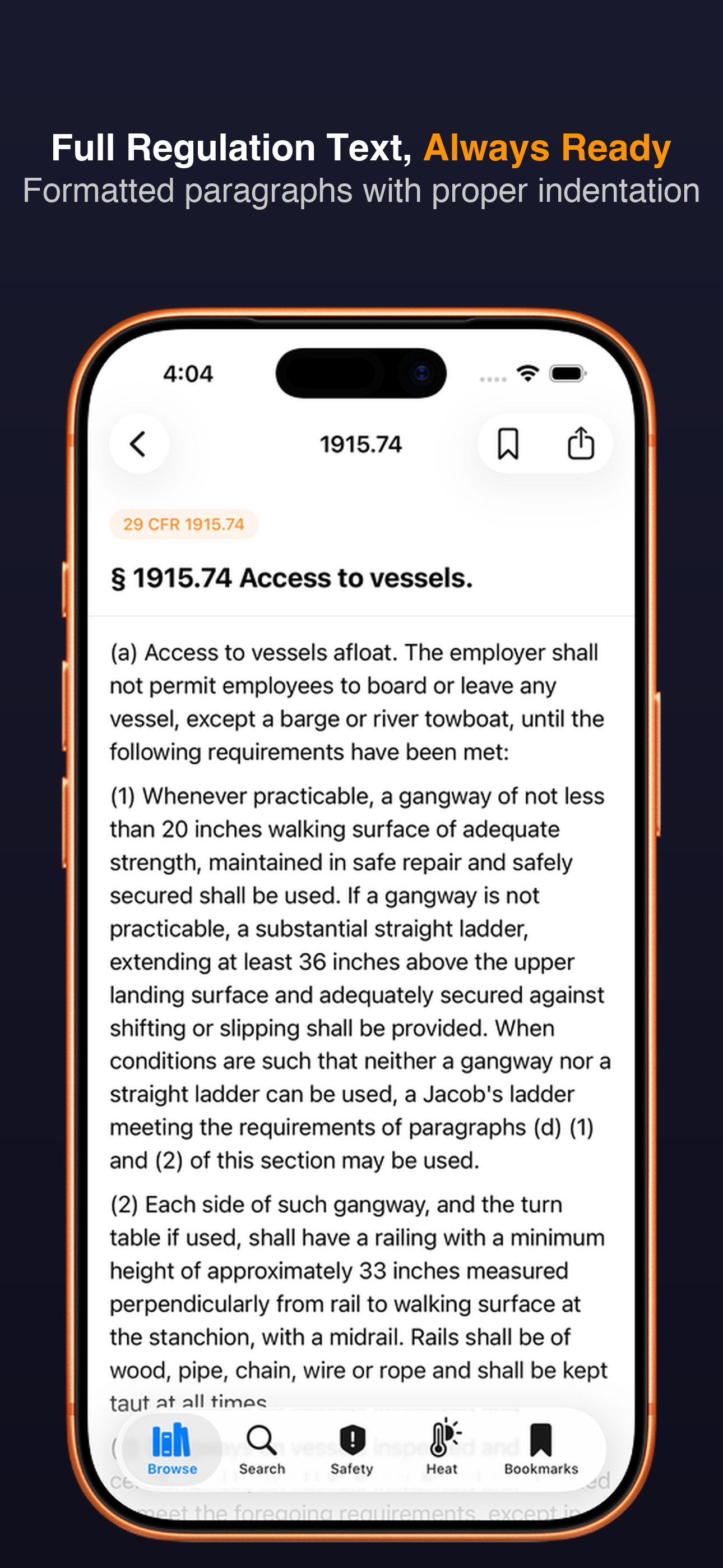 OSHA Reference screenshot 4