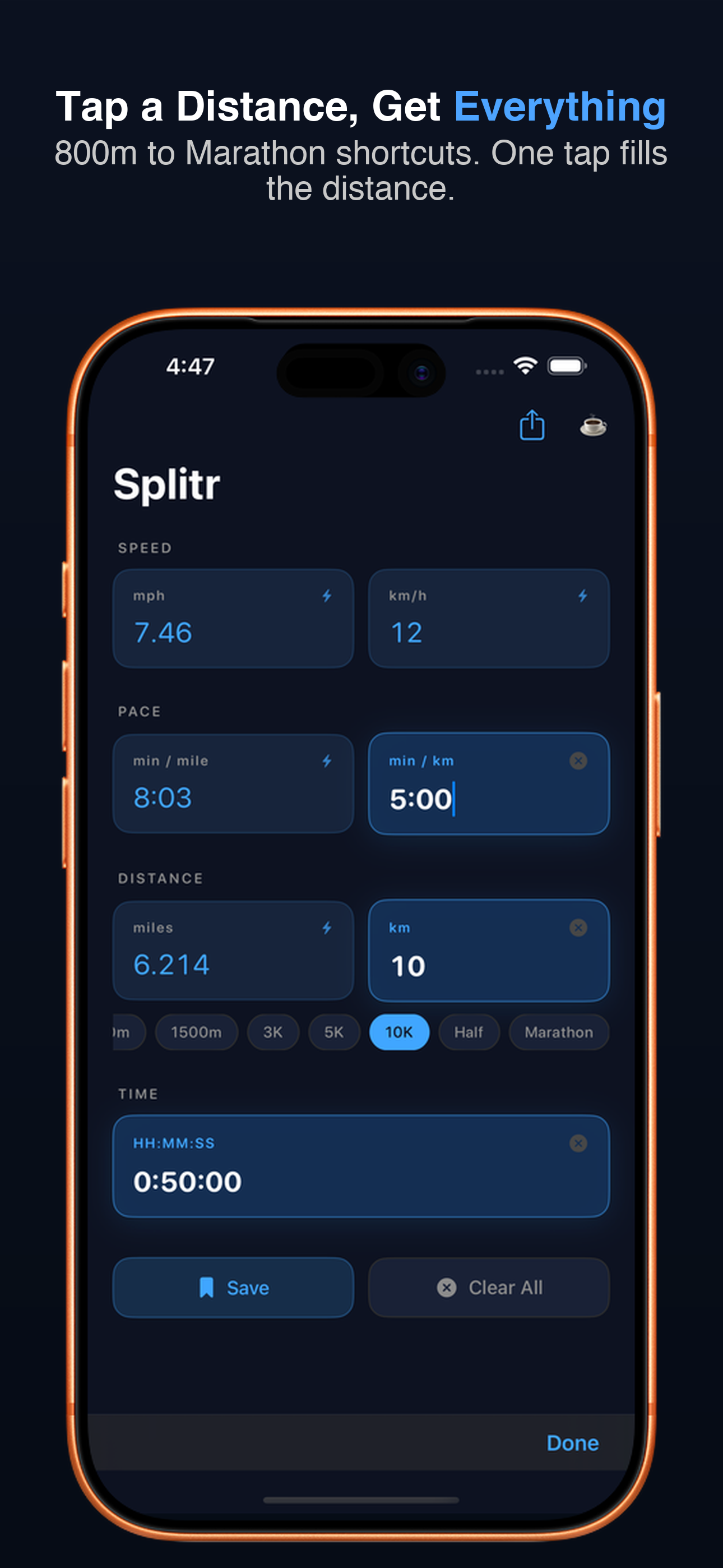 Splitr: Run Calculator screenshot 3
