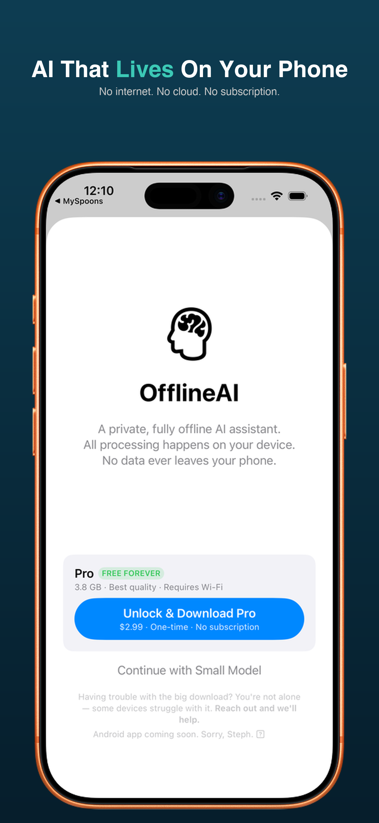 Zima: Offline AI screenshot 2